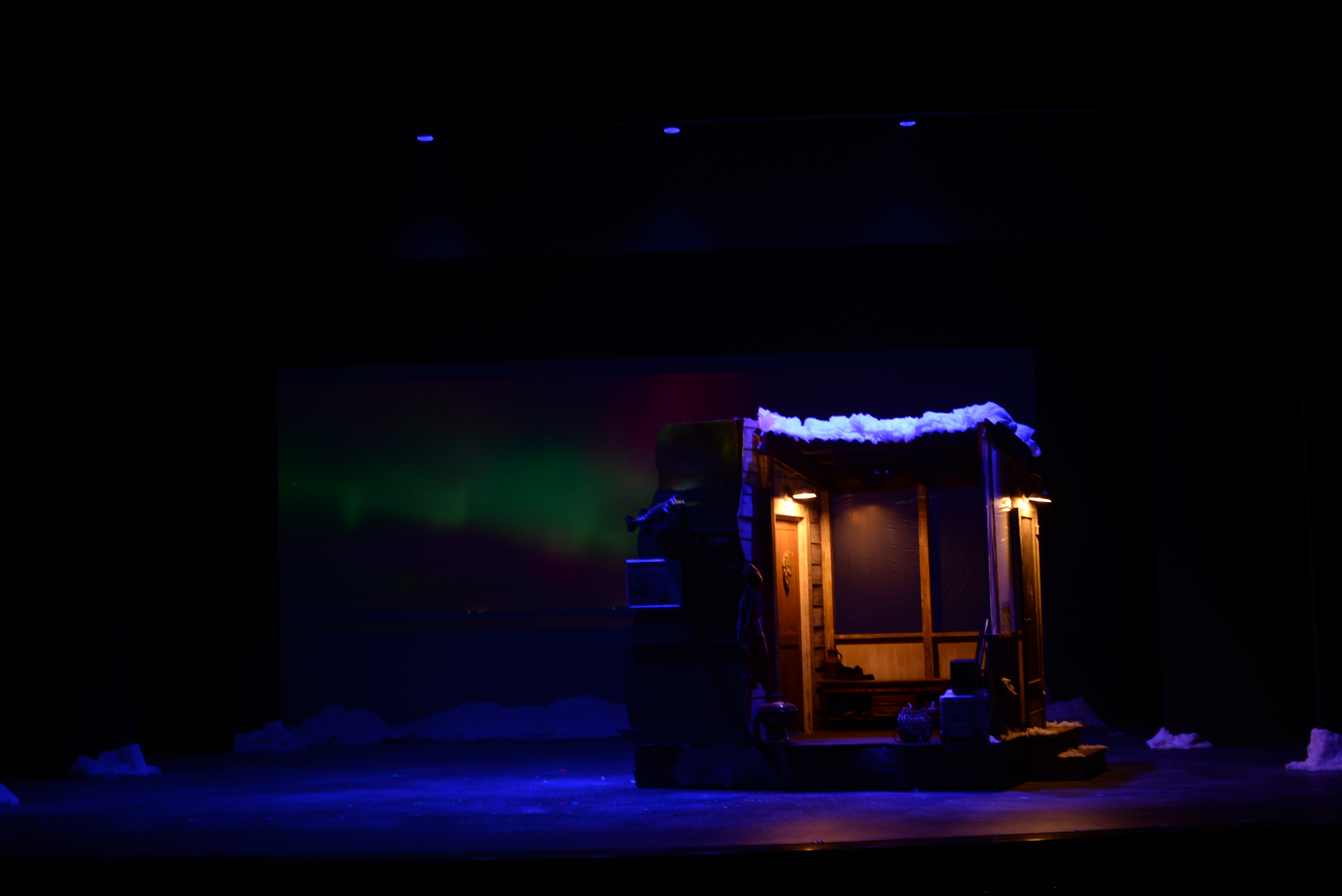 Almost, Maine
Chipola College, Marianna, Florida
Playwright - John Cariani
Director - Charles Sirmon
Scenic/Lighting Design - Constance R Smith
Costume Design - Zac West
Technical Direction - Constance R Smith
Photos - Joseph Daniel Williams